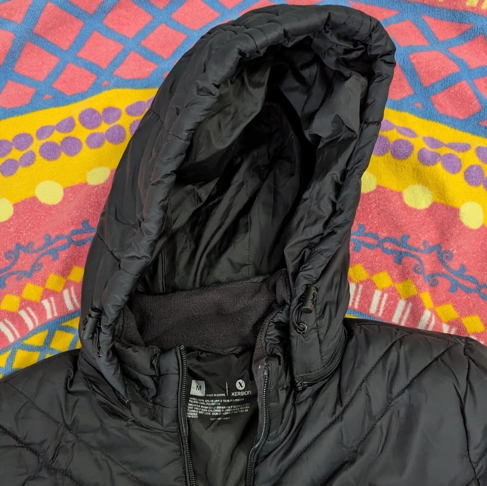 Xersion Black Puffer Jacket Quilted Insulated M - Picture 3 of 4